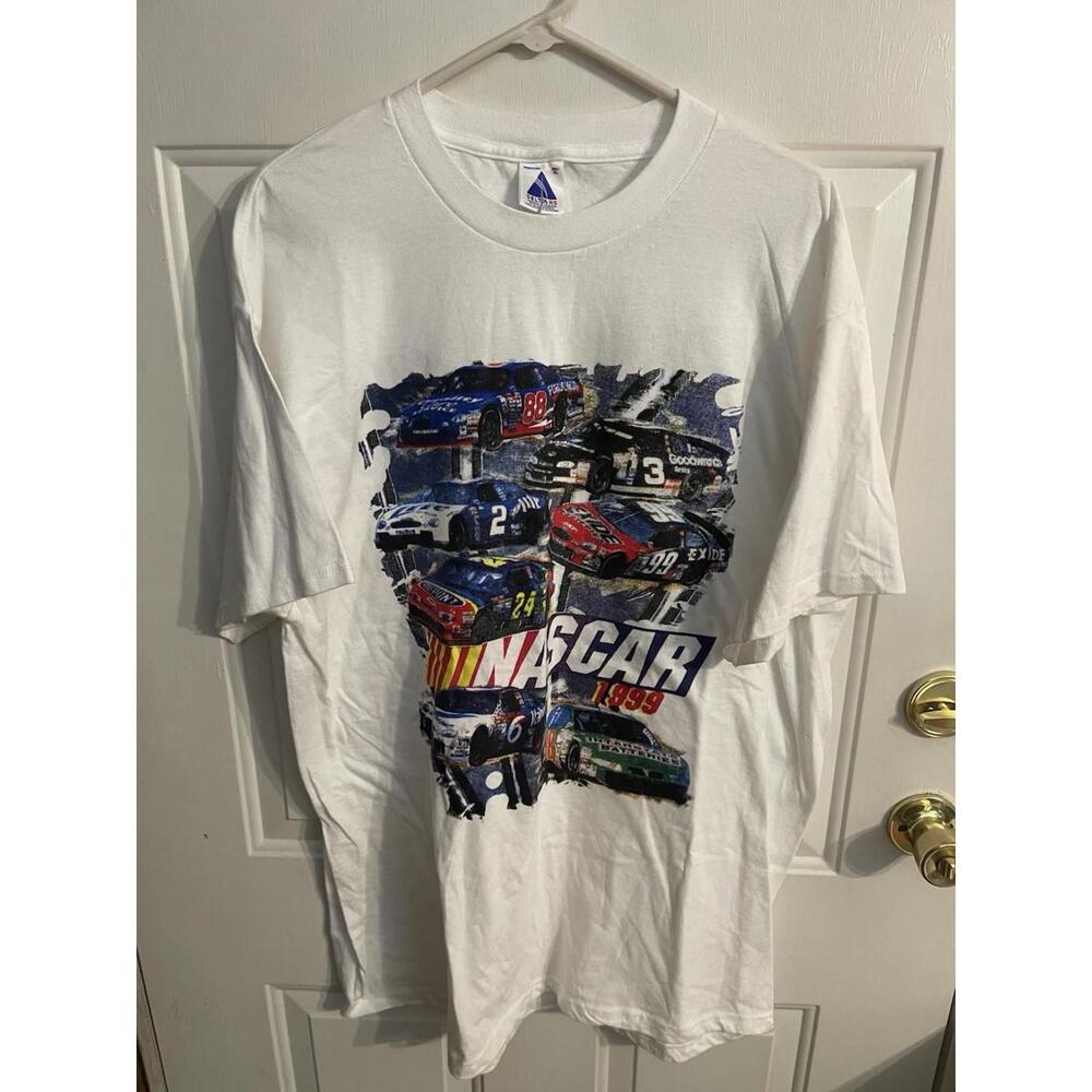 Vintage Nascar  T Shirt 90s UAW GM Quality 500 1999 Charlotte Motor Speedway XL